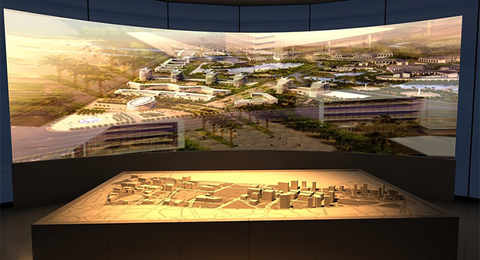 投影大屏式數(shù)字沙盤